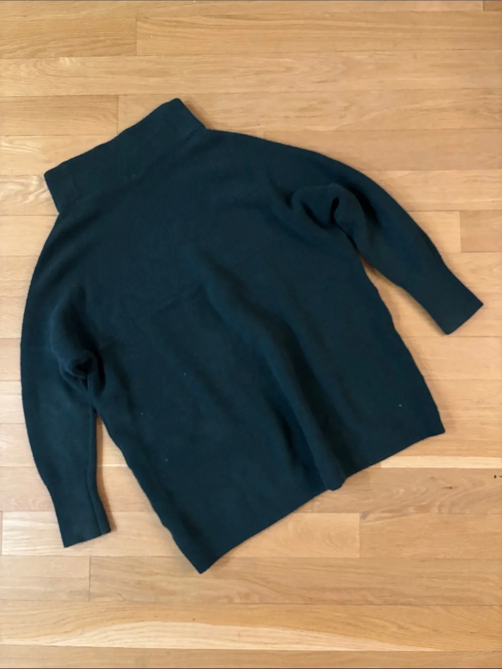 Free People Ottoman Slouchy Tunic Long Sleeve Sweater Medium Dark Teal Ribbed